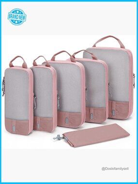 Lightweight Travel Packing Cubes Set Durable Luggage Organizer Compression Bags